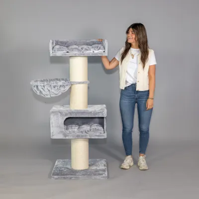 Krabpaal Grote Katten 160 cm – RHR Quality Royalty Retreat Light Grey