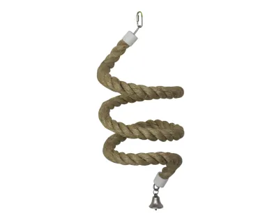 Vadigran Curly Koord Papegaaienspeelgoed - Natuurlijk