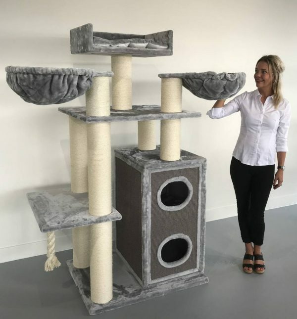 Krabpaal Cat Paradise Light Grey