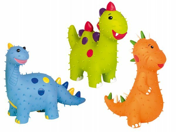 Speelgoed hond latex dinosaurus As.15cm