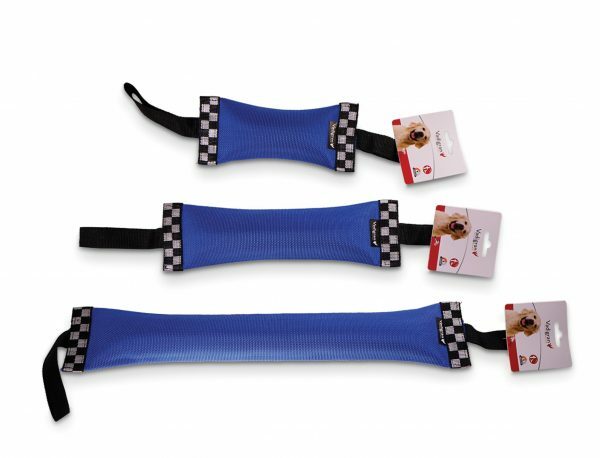 Speelgoed hond training nylon dummy blauw 20cm