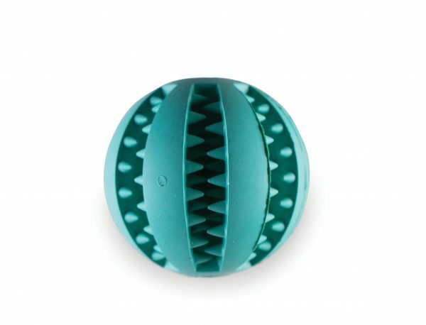Speelgoed hond rubber Dental fun basebal munt 7cm