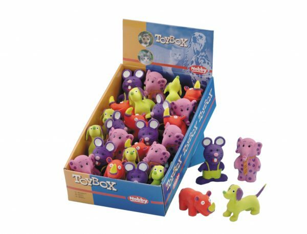 DIS24  Speelgoed hond latex dieren Ass. 9cm