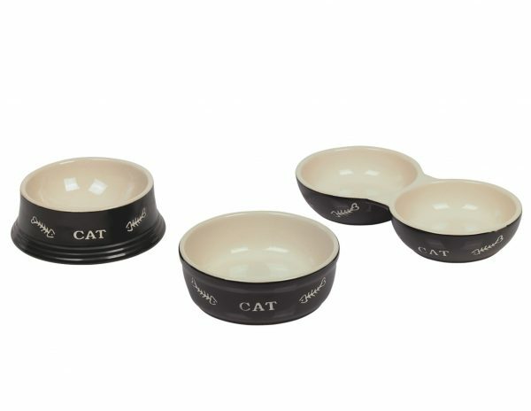 Eetpot kat aardewerk "cat" zwart Ø13,5cm