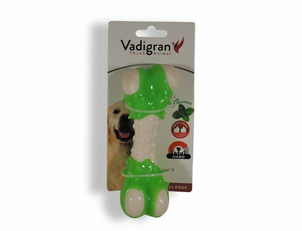 Speelgoed hond TPR dental been munt smaak 13,5cm