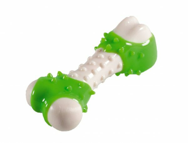 Speelgoed hond TPR dental been munt smaak 13,5cm