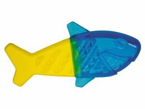 Speelgoed hond Cooltoy haai blauw/geel 21,7cm