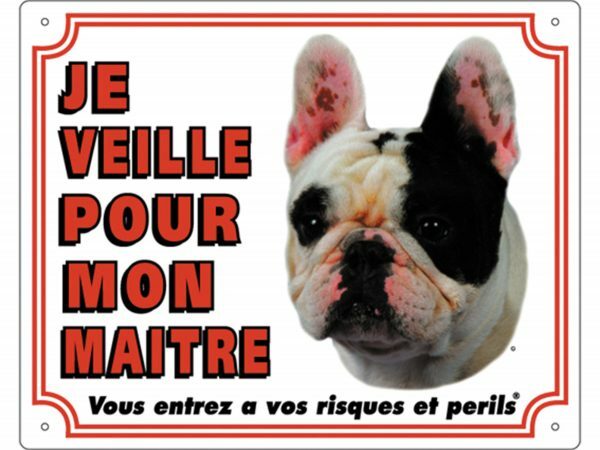 Waakbord PVc Franse Buldog wit FR
