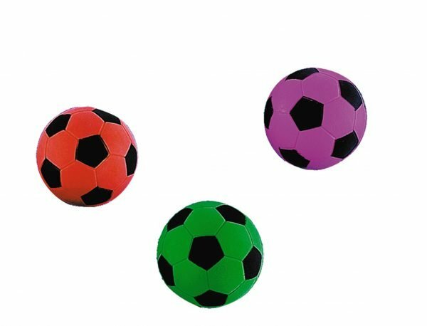 Speelgoed hond gummi voetbal Ass. Ø6cm