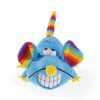 Speelgoed kat pluche muis blauw 14cm