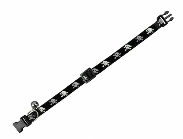 Halsband kat Neon black 10 mm x 20-30 cm