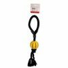 Speelgoed hond rubber dental bal touw geel 40cm