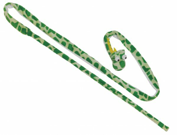 Pluche hengel met bel & catnip groen