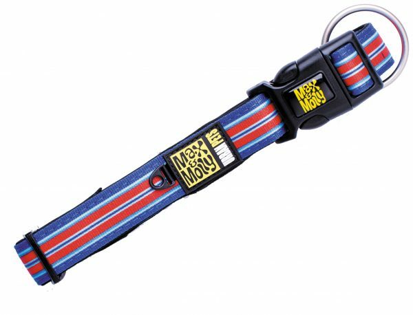 Halsband Hampton Strip Blue M 20mmx34-55cm