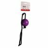 Speelgoed hond rubber bal met touw paars Ø6cm