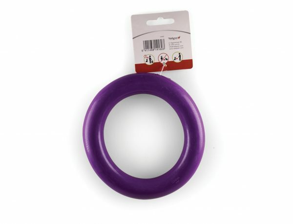 Speelgoed hond rubber ring paars Ø15cm