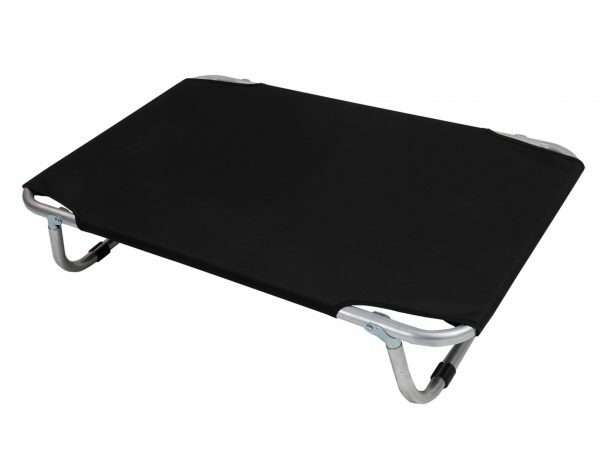 Bed aluminium zwart 100x60cm