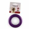 Speelgoed hond rubber ring paars Ø9cm