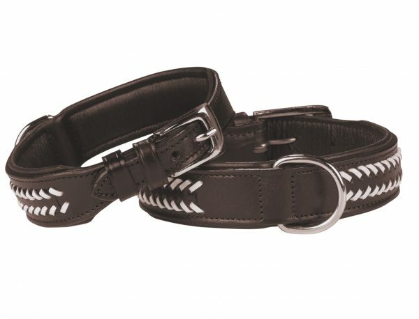 Halsband Loreto Leder donkerbruin 35 cm x 30mm