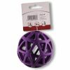 Speelgoed hond rubber holle bal paars Ø9cm