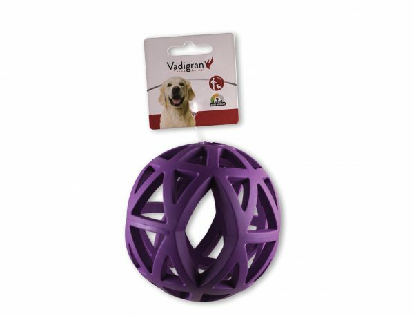 Speelgoed hond rubber holle bal paars Ø12,5 cm