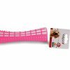 Speelgoed hond vinyl pieper cilinder roze 20cm