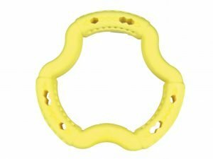 p5025  13453 speelgoed hond tpr ring yellow vanilla 21cm 1