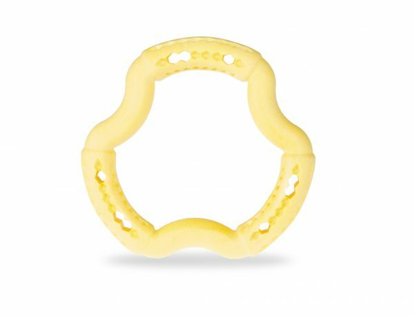 Speelgoed hond TPR ring Yellow Vanilla 21cm