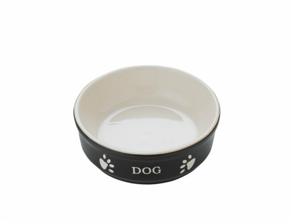 Eetpot hond aardewerk "Dog" zwart Ø12cm