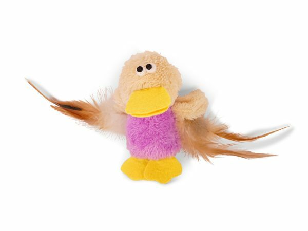 Speelgoed kat pluche Ducky lavender 14cm
