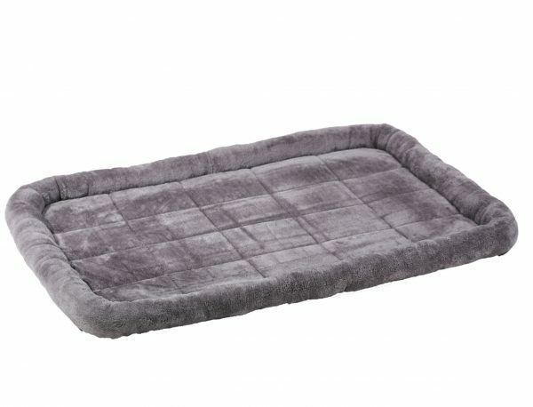 Tapijt grijs met boord voor draadkooi 119x74cm