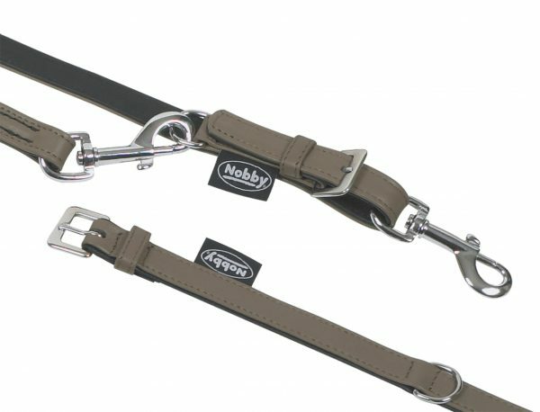 Halsband hond nappaleder stone 37cmx18mm