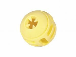 Speelgoed hond TPR bal Yellow Vanilla 8cm