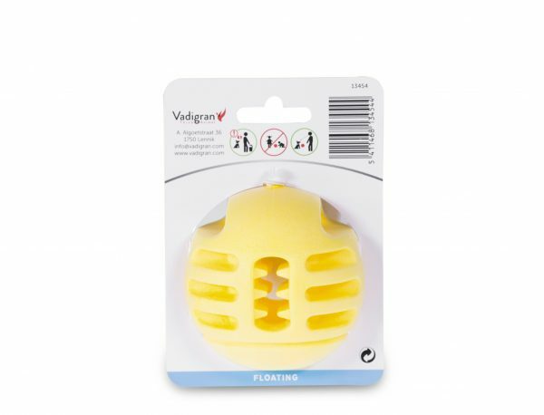 Speelgoed hond TPR bal Yellow Vanilla 8cm