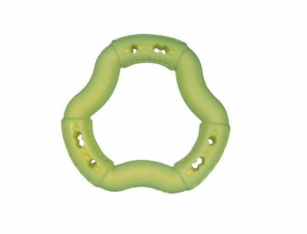 Speelgoed hond TPR ring Green Apple 12cm
