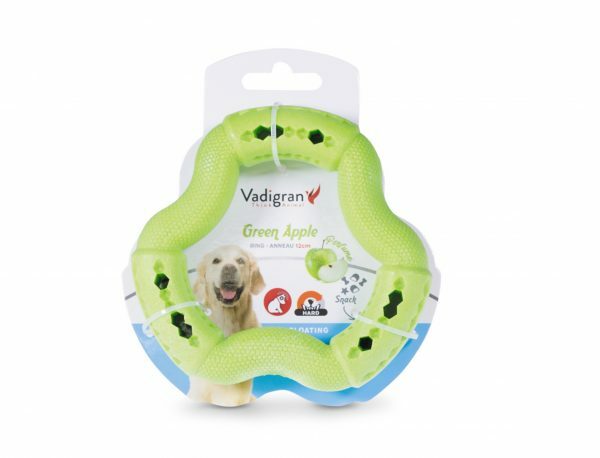 Speelgoed hond TPR ring Green Apple 12cm