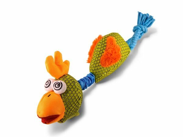 Speelgoed hond rekbare kip 40cm