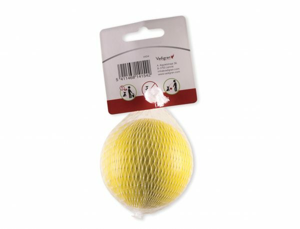 Speelgoed hond rubber bal geel Ø7cm