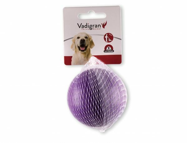 Speelgoed hond rubber bal paars Ø7cm