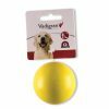 Speelgoed hond rubber bal geel Ø6cm