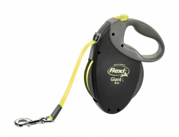 Flexi Giant zwart/neon L (riem 8m)