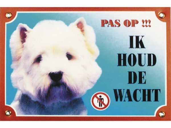 Waakbord gelamrd West Highland White Terriër BL NL