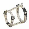 Harnas hond nylon Schotse Ruit beige 10mmx20-35cm