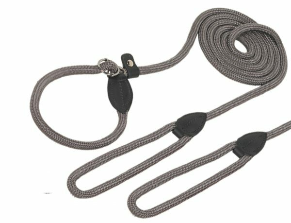 Lasso nylon rond donkergrijs 9mmx170cm