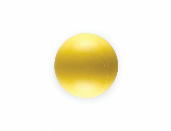 Speelgoed hond rubber bal geel Ø5cm