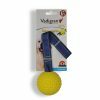 Speelgoed hond TPR bal touw Yellow Vanilla 6,3cm