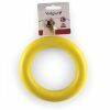 Speelgoed hond rubber ring geel Ø15cm