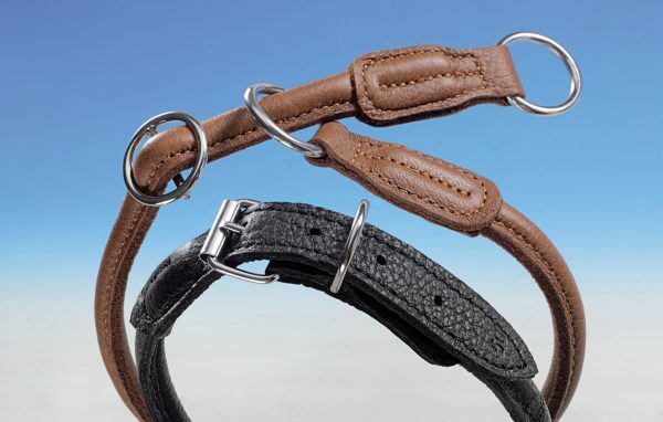 Halsband elandleder 70 cm zwart