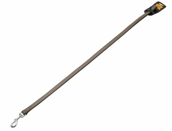Leiband hond leder custailo taupe 100cmx18mm