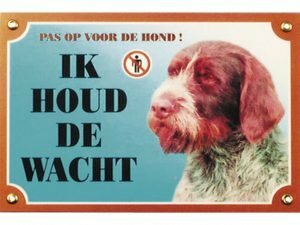 Waakbord gelamineerd brak blauw NL
